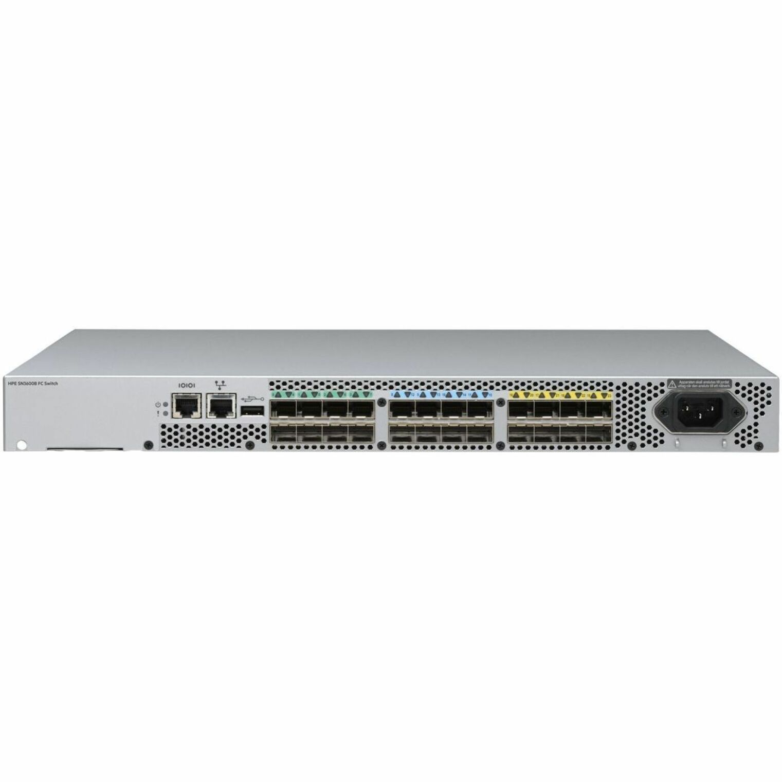 HPE SN3600B Fibre Channel Switch - 24 Ports - 32 Gbit/s - 24 Fiber Channel Ports - 24 x Total Expansion Slots - SFP28 - Rack-mountable - 1U - Refurbished
