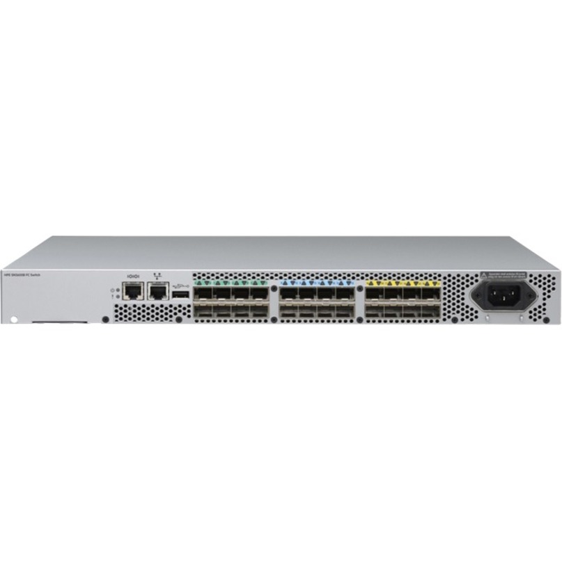 HPE SN3600B 32Gb 24/8 8-port 32Gb Short Wave SFP28 Fibre Channel Switch - 24 Ports - 32 Gbit/s - 24 Fiber Channel Ports - 8 x Total Expansion Slots - SFP28 - Manageable - Rack-mountable - 1U
