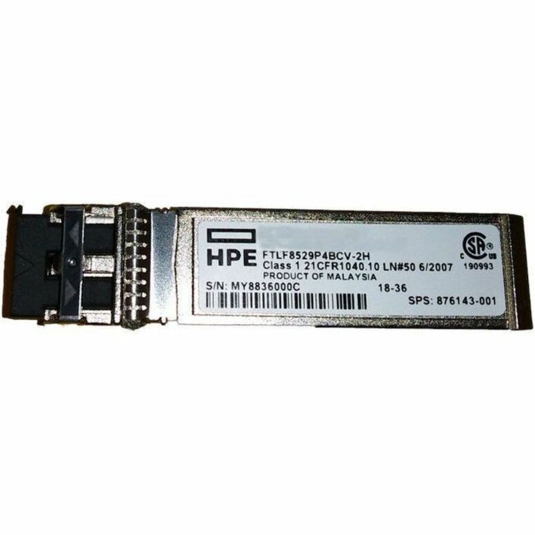 HPE SFP Module - For Data Networking, Optical NetworkOptical Fiber16 Gigabit Ethernet - Fiber Channel, 16GBase-SW - 16 Gbit/s - 8 x Expansion Slots - SFP