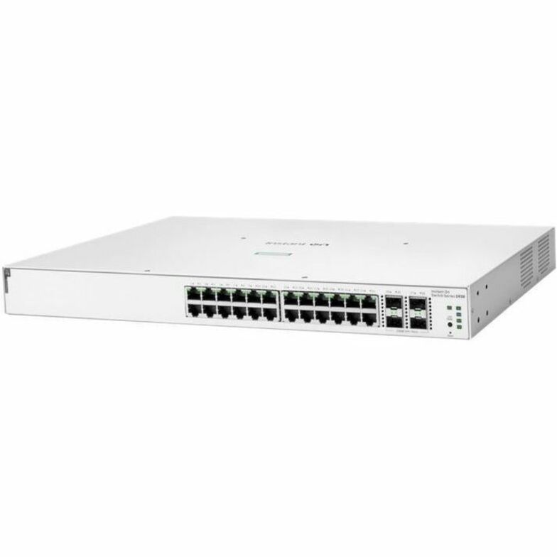 Aruba Networking Instant On Switch 24p Gigabit CL4 PoE 4p SFP+ 370W 1930 - 24 Ports - Manageable - Gigabit Ethernet, 10 Gigabit Ethernet - 10/100/1000Base-T, 10GBase-X - Refurbished - 2 Layer Supported - Modular - 490 W Power Consumption - 370 W PoE Budget - Optical Fiber, Twisted Pair - PoE Ports - 1U - Rack-mountable, Wall Mountable, Table Top, Cabinet Mount, Under Table
