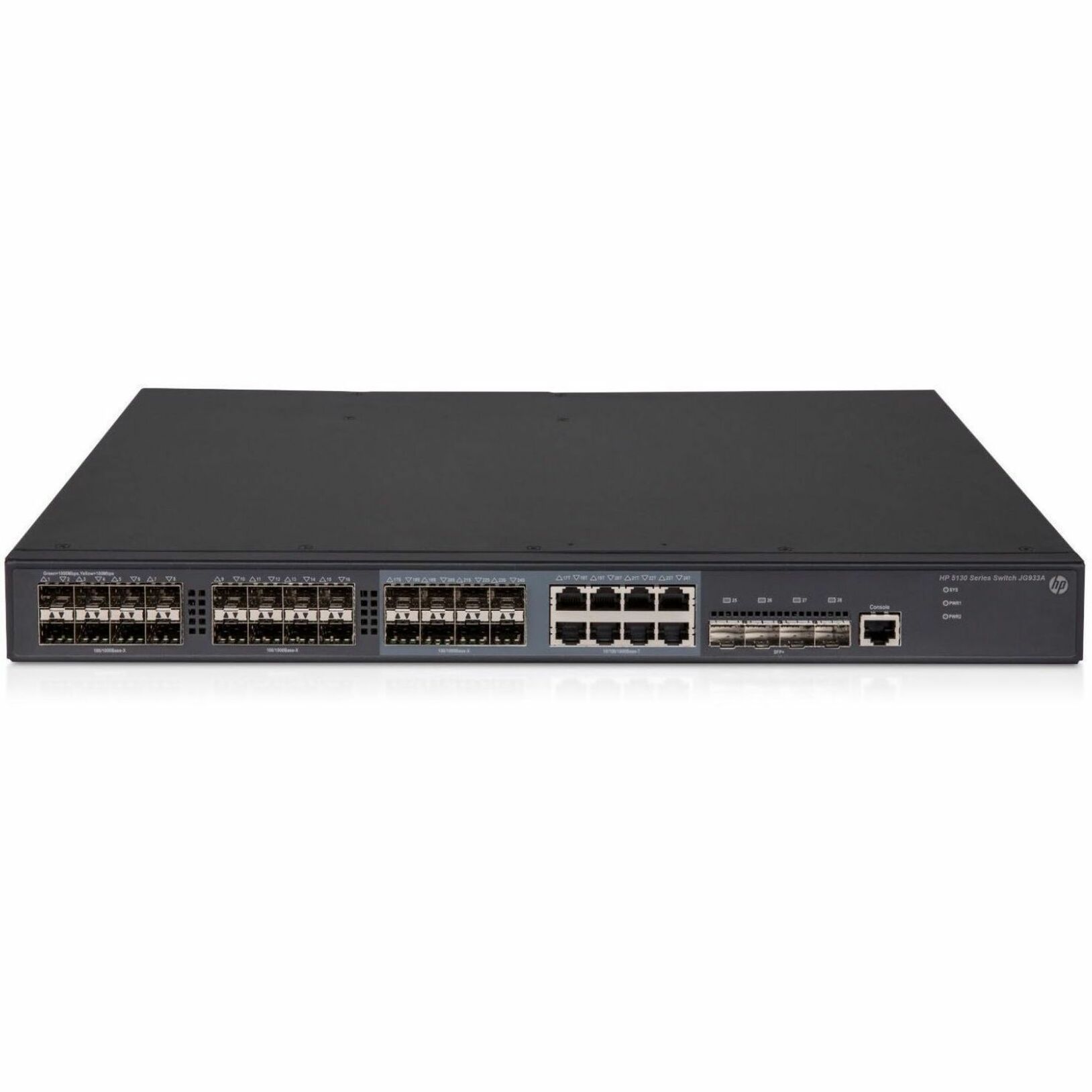 HPE 5130-24G-2SFP+-2XGT EI SWITCH - 26 Ports - Manageable - Gigabit Ethernet, 10 Gigabit Ethernet - 10/100/1000Base-TX, 10GBa