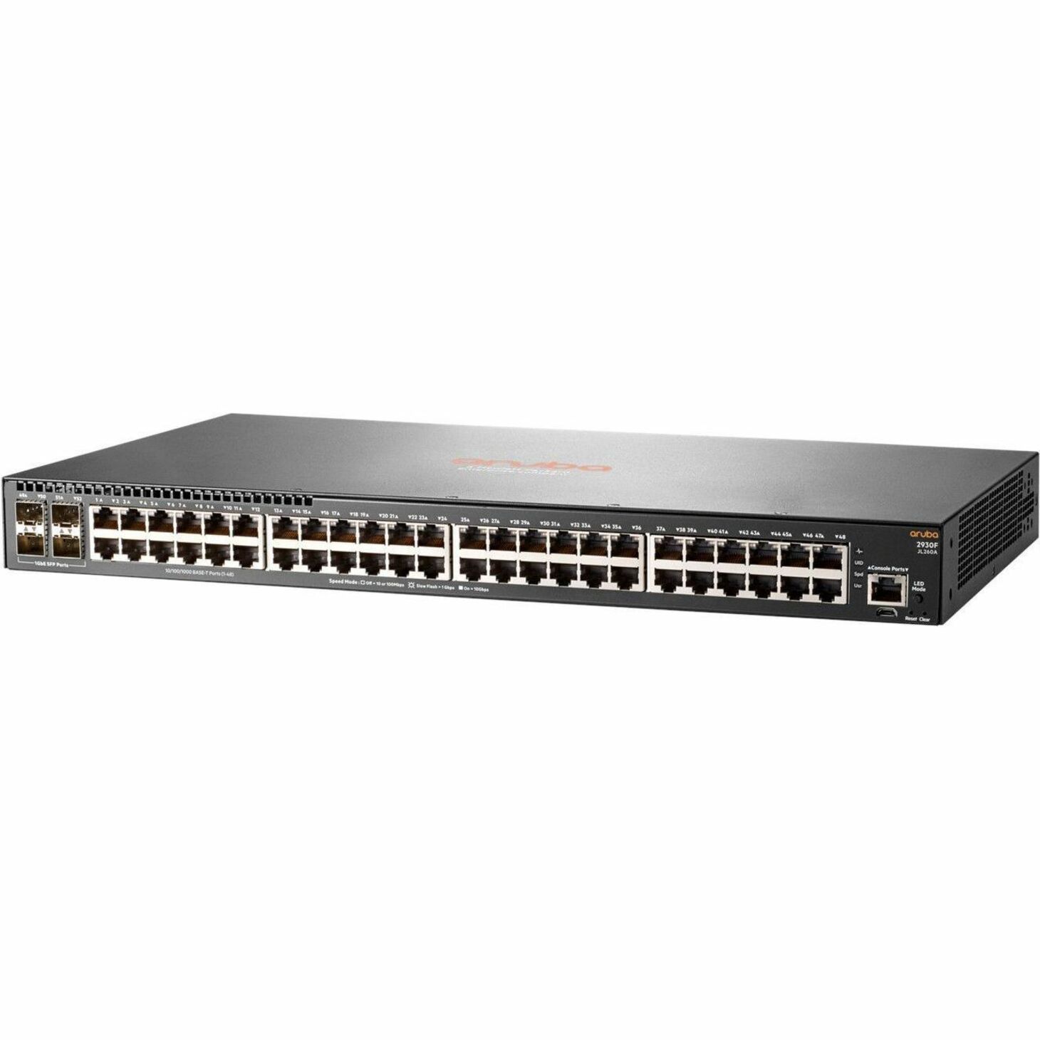 HPE 2930F 48G 4SFP Switch - 48 Ports - Manageable - Gigabit Ethernet - 1000Base-X, 10/100/1000Base-TX - Refurbished - 3 Layer Supported - Modular - 4 SFP Slots - Optical Fiber, Twisted Pair - 1U - Rack-mountable, Desktop