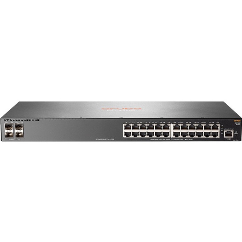 Aruba 2930F 24G 4SFP Switch - 24 Ports - Manageable - Gigabit Ethernet - 10/100/1000Base-T, 1000Base-X - 3 Layer Supported - Modular - 29.30 W Power Consumption - Optical Fiber, Twisted Pair