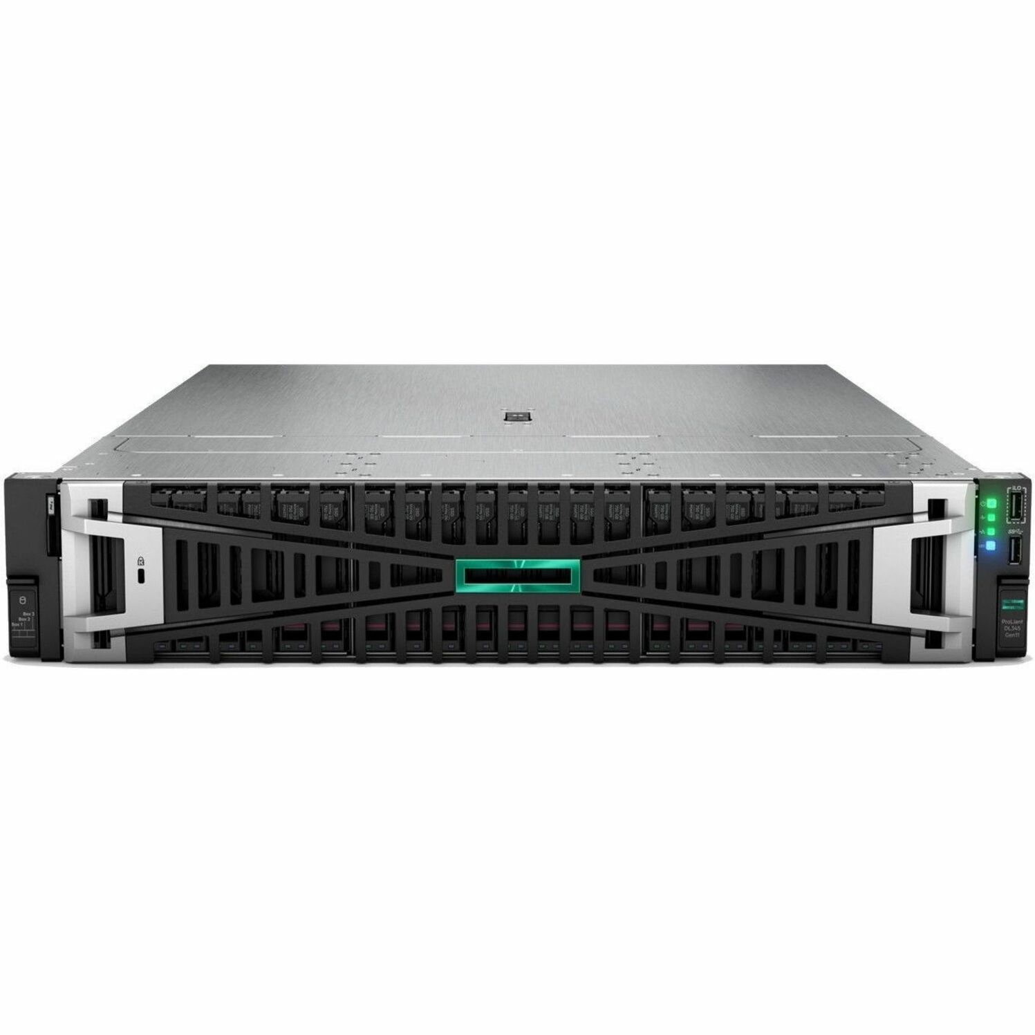 HPE ProLiant DL345 G11 2U Rack Server - 1 EPYC 9124 3 GHz - 32 GB RAM - 12Gb/s SAS Controller - AMD Chip - 1 Processor Support - 3 TB RAM Support - DDR5 SDRAM Up to 16 MB Graphic Card - Gigabit Ethernet - 8 x Total Bay(s) - 8 x SFF Bay(s) - Hot Swappable Bays - 1 x 800 W