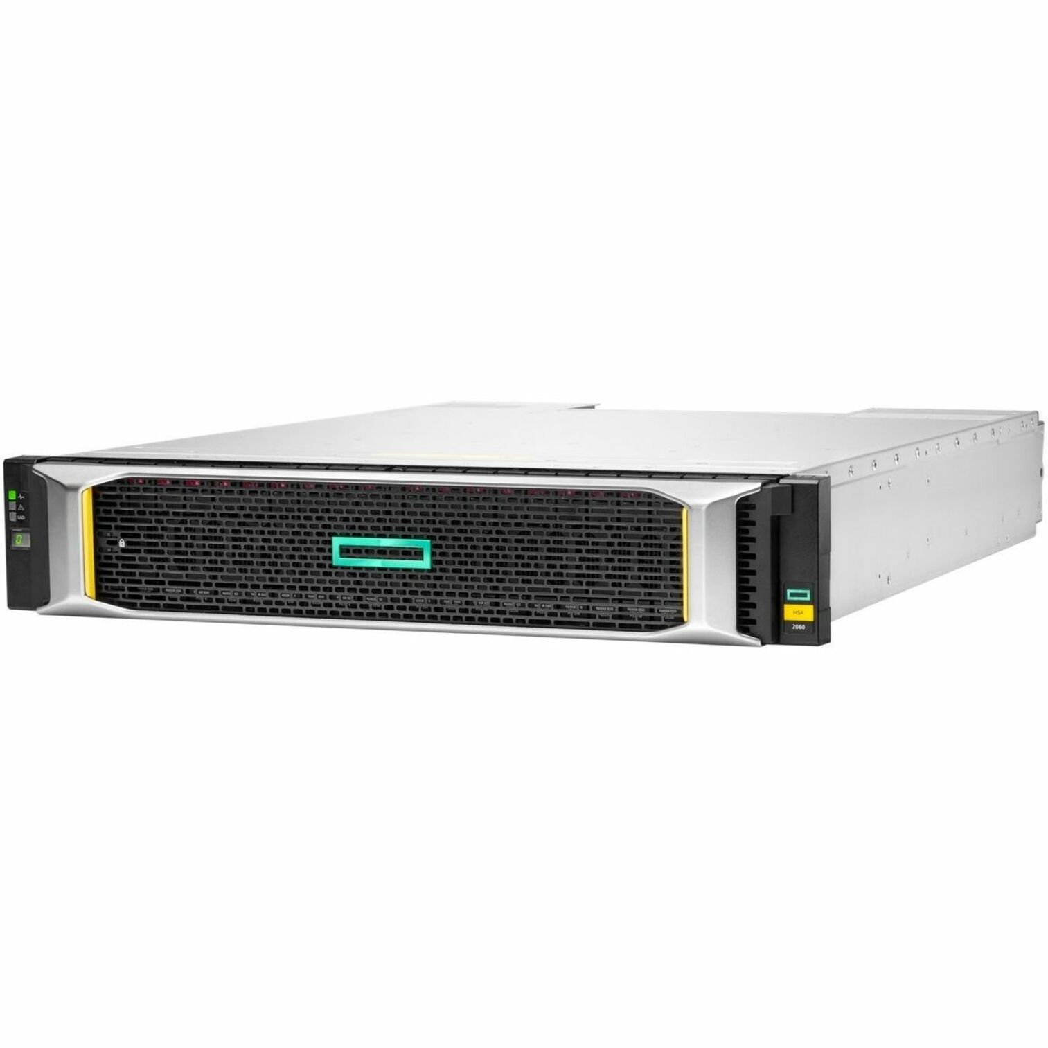 HPE MSA 2060 16Gb Fibre Channel SFF 46TB Flash Bundle - 24 x HDD Supported - 1843.20 TB Supported HDD Capacity - 12Gb/s SAS - 24 x SSD Supported - 1843.20 TB Supported SSD Capacity - 12 x SSD Installed - 46 TB Total Installed SSD Capacity - 2 x Fibre Channel Controller - RAID Supported - 24 x Total Bays - 24 x 2.5" Bay - 10 Gigabit Ethernet, 25 Gigabit Ethernet - SNMP, SMI-S, SSH, SMTP, FTP, SFTP, HTTP, HTTPS, Telnet - 2U - Rack-mountable - TAA Compliant