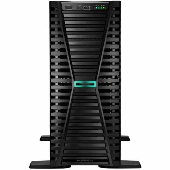 HPE StoreEasy 1570 16TB SATA Performance Storage with Microsoft Windows Server IoT 2022 - 1 x Intel Xeon Bronze 3408U Octa-core (8 Core) 1.80 GHz - 4 x HDD Supported - 112 TB Supported HDD Capacity - 4 x HDD Installed - 16 TB Installed HDD Capacity - Serial ATA/600 - 16 GB RAM DDR5 SDRAM - Serial Attached SCSI (SAS) Controller - RAID Supported - 0, 1, 5, 6, 10, 50, 60, 1 ADM, 10 ADM RAID Levels - 4 x Total Bays - 4 x 3.5" Bay - 2 x Total Slot(s) - Gigabit Ethernet - Network (RJ-45) - Window