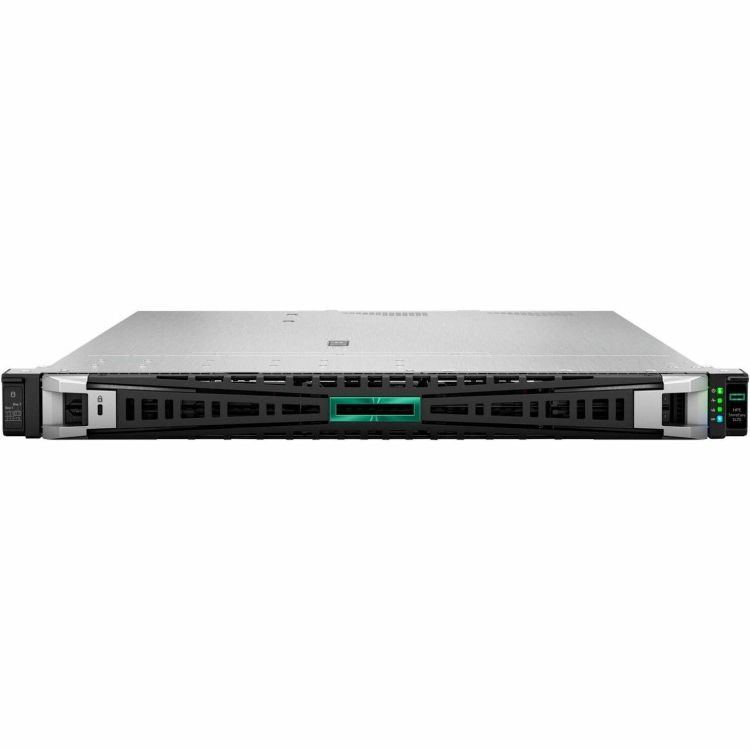 HPE StoreEasy 1470 16TB SATA Performance Storage with Microsoft Windows Server IoT 2022 - 1 x Intel Xeon Bronze 3408U - 4 x HDD Installed - 16 TB Installed HDD Capacity - Serial ATA/600 - 16 GB RAM DDR5 SDRAM - 4 x Total Bays - 4 x 3.5" Bay - Gigabit Ethernet - Network (RJ-45) - Windows Server IoT 2022 - SMB, NFS, iSCSI, HTTPS, FTPS - 1U - Rack-mountable
