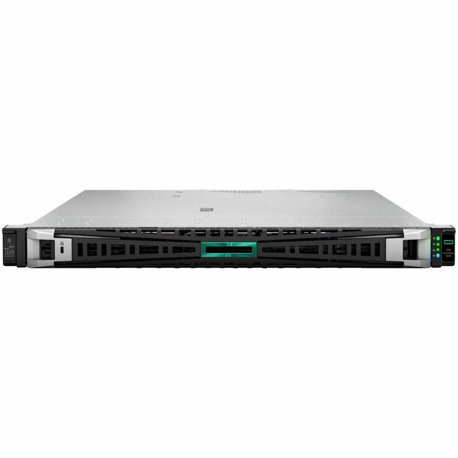 HPE StoreEasy 1470 8TB SATA Performance Storage with Microsoft Windows Server IoT 2022 - 1 x Intel Xeon Bronze 3408U - 2 x HDD Installed - 8 TB Installed HDD Capacity - Serial ATA/600 - 16 GB RAM DDR5 SDRAM - 4 x Total Bays - 4 x 3.5" Bay - Gigabit Ethernet - Network (RJ-45) - Windows Server IoT 2022 - SMB, NFS, iSCSI, HTTPS, FTPS - 1U - Rack-mountable