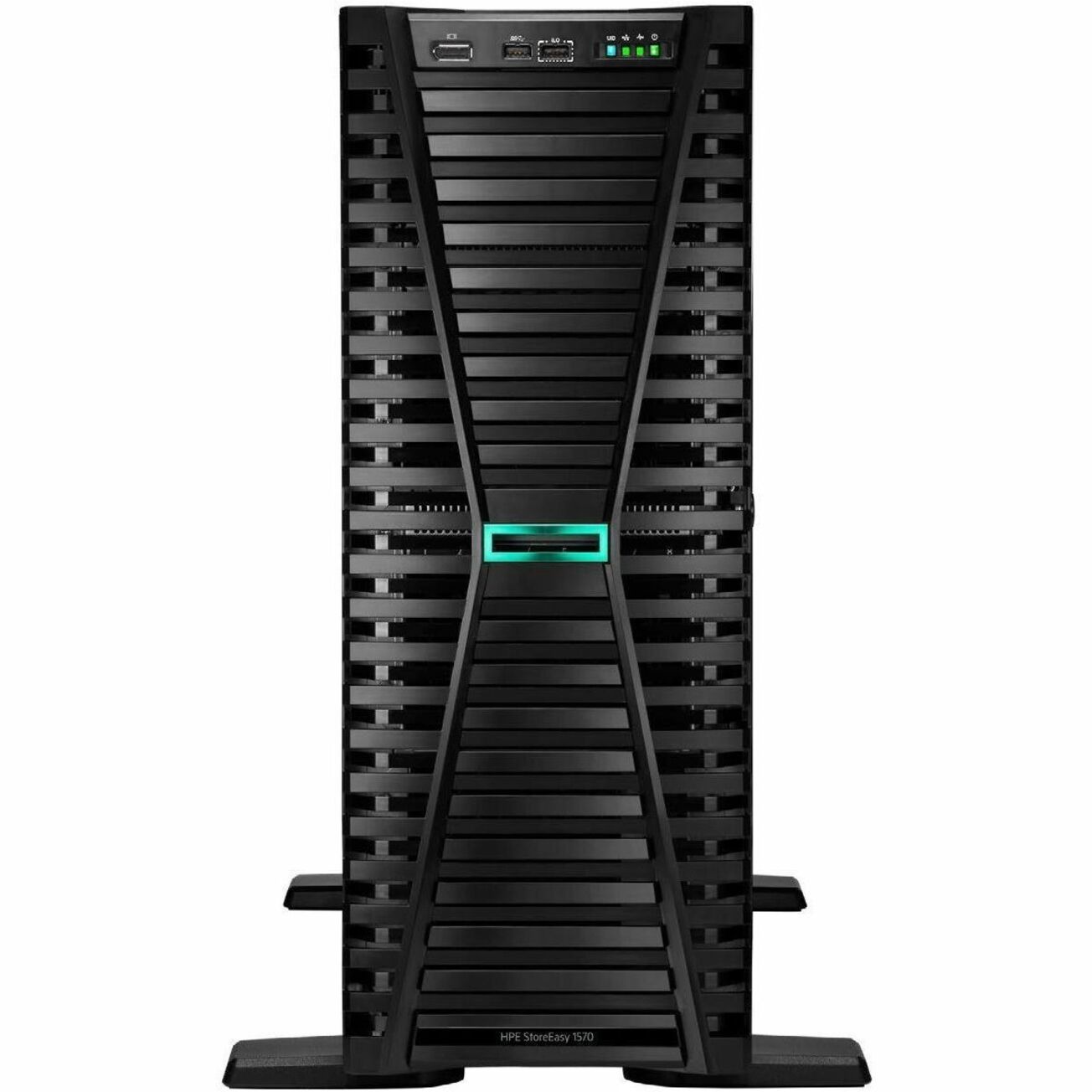 HPE StoreEasy 1570 32TB SATA Performance Storage with Microsoft Windows Server IoT 2022 - 1 x Intel Xeon Bronze 3408U Octa-core (8 Core) 1.80 GHz - 4 x HDD Installed - 32 TB Installed HDD Capacity - Serial ATA/600 - 112 TB Supported SSD Capacity - 16 GB RAM DDR5 SDRAM - RAID Supported - 4 x Total Bays - 4 x 3.5" Bay - Gigabit Ethernet - Network (RJ-45) - Windows Server IoT 2022 - CIFS/SMB, SMB 2.0, SMB 2.1, SMB 3.0, SMB 3.0.2, SMB 3.1.1, NFSv2, NFSv3, NFSv4.1, WEBDAV, HTTP, ... - 4.5U - Tow