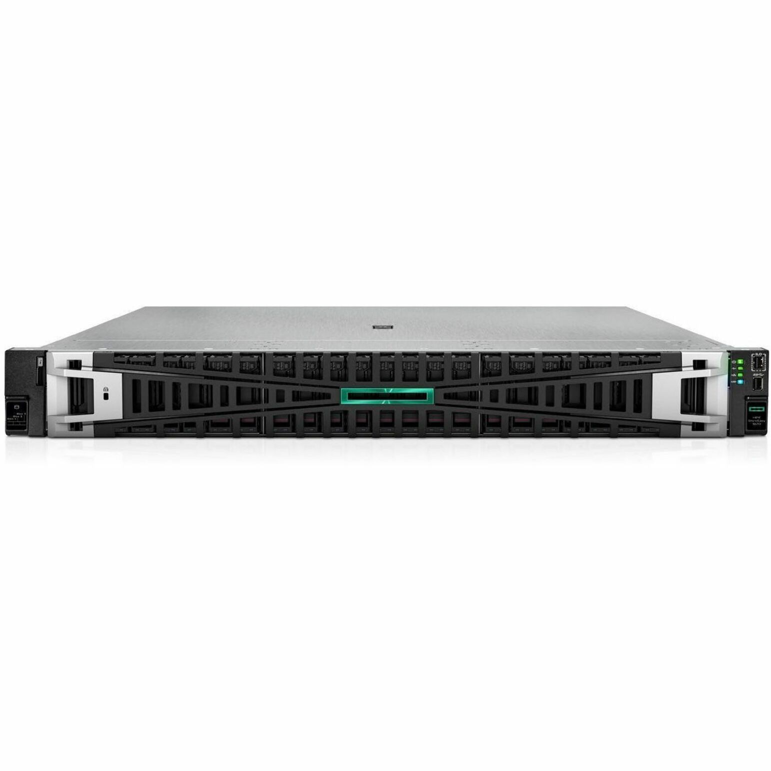 HPE StoreEasy 1670 Storage with Microsoft Windows Server IoT 2022 - 1 x Intel Xeon Bronze 3408U Octa-core (8 Core) 1.80 GHz - 8 x HDD Installed - 16 GB RAM DDR5 SDRAM - RAID Supported - 12 x Total Bays - 12 x 3.5" Bay - 3 x Total Slot(s) - Gigabit Ethernet - Network (RJ-45) - Windows Server IoT 2022 - NFS, iSCSI, HTTPS, FTPS, WEBDAV, HTTP, FTP, CIFS/SMB - 2U - Rack-mountable