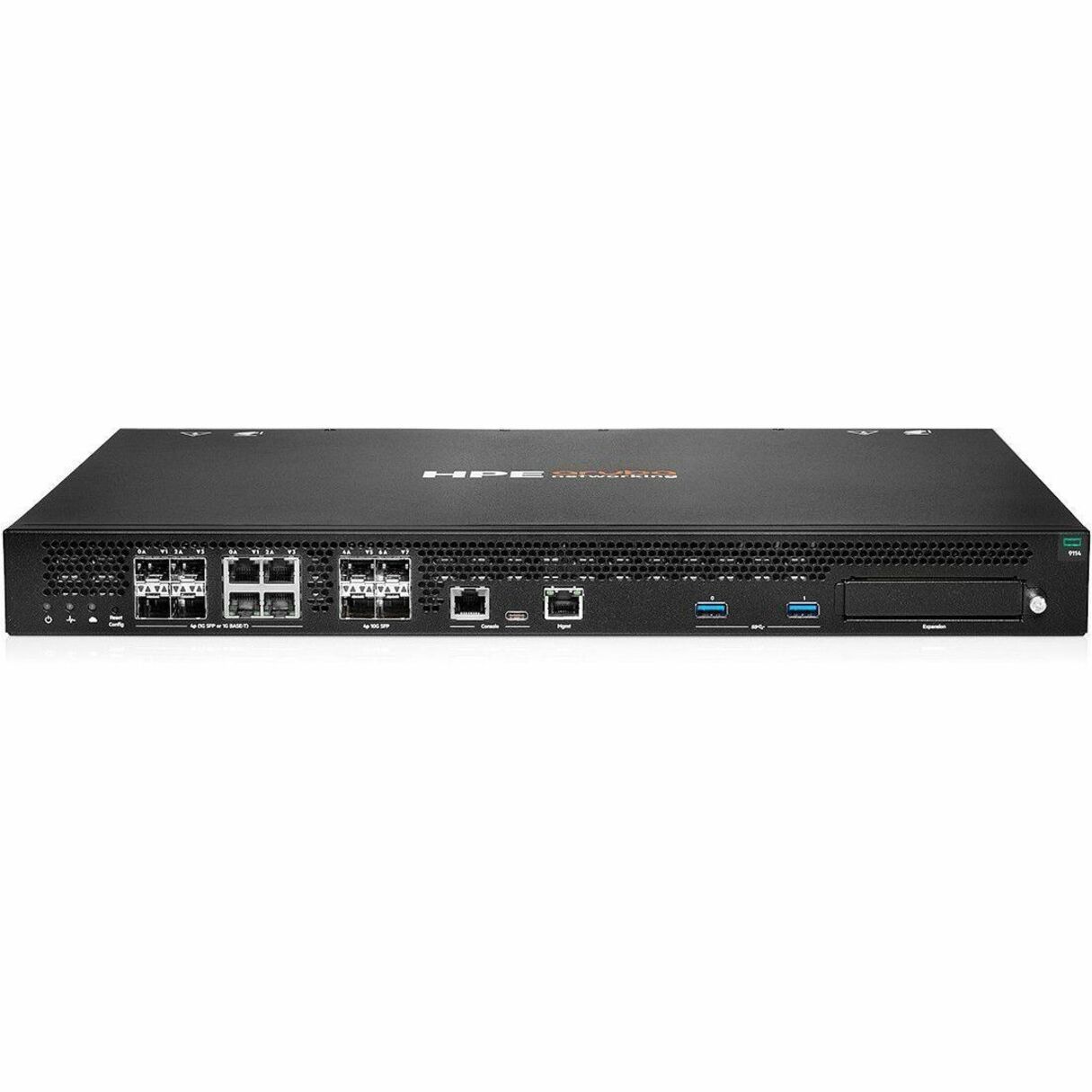 HPE 9100 Series Hybrid Gateway - 4 Ports - 4 RJ-45 Port(s) - Management Port - 9 SFP+ Slots, SFP (mini-GBIC) Slots - 10 Gigabit Ethernet - Rack-mountable - TAA Compliant
