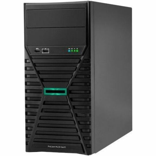 HPE ProLiant ML30 G11 4U Tower Server - 1 x Intel Xeon E-2436 2.90 GHz - 16 GB RAM - Serial ATA Controller - Intel C262 Chip - 1 Processor Support - 128 GB RAM Support - DDR5 SDRAM Up to 16 MB Graphic Card - Gigabit Ethernet - 10 x Total Bay(s) - 8 x SFF Bay(s) - 1 x 500 W - Redundant Power Supply