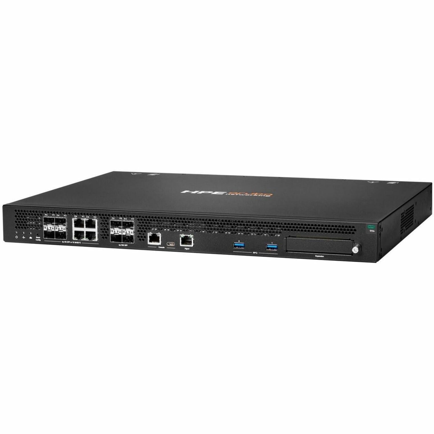 HPE 9114 Router - 4 Ports - 4 RJ-45 Port(s) - Management Port - 8 SFP+ Slots, SFP (mini-GBIC) Slots - 10 Gigabit Ethernet - 1U - Rack-mountable - 1 Year