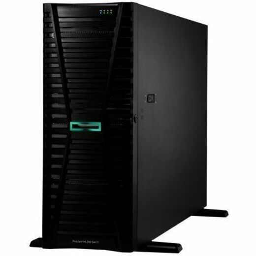 HPE ProLiant ML350 G11 4U Tower Server - 1 Xeon Silver 4410Y 2 GHz - 32 GB RAM - Serial Attached SCSI (SAS), Serial ATA Controller - Intel C741 Chip - 2 Processor Support - 8 TB RAM Support - DDR5 SDRAM Up to 16 MB Graphic Card - Gigabit Ethernet - 8 x Total Bay(s) - Hot Swappable Bays - 1 x 800 W