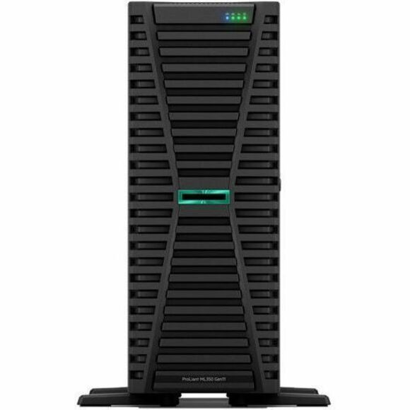 HPE ProLiant ML350 G11 4U Tower Server - 1 Xeon Gold 5418Y 2 GHz - 32 GB RAM - Serial Attached SCSI (SAS), Serial ATA Controller - Intel C741 Chip - 2 Processor Support - 8 TB RAM Support - DDR5 SDRAM Up to 16 MB Graphic Card - Gigabit Ethernet - 8 x Total Bay(s) - 8 x SFF Bay(s) - Hot Swappable Bays - 1 x 1000 W