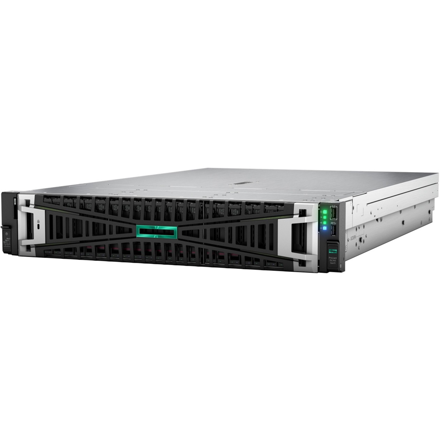 HPE ProLiant DL345 G11 2U Rack Server - 1 EPYC 9124 3 GHz - 32 GB RAM - 12Gb/s SAS Controller - AMD Chip - 1 Processor Support - 3 TB RAM Support - DDR5 SDRAM Up to 16 MB Graphic Card - Gigabit Ethernet - 8 x Total Bay(s) - 8 x LFF Bay(s) - Hot Swappable Bays - 1 x 1000 W