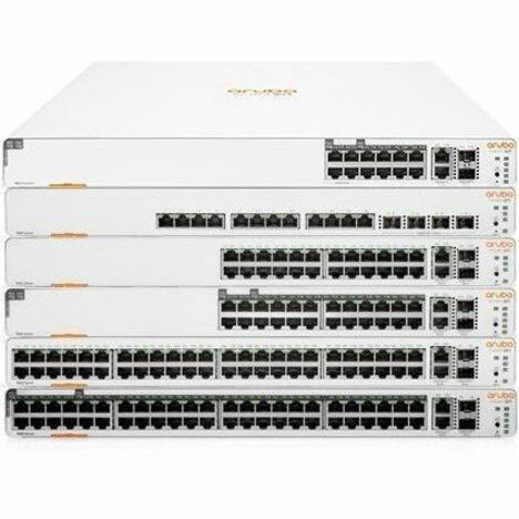 Aruba Instant On 1960 Ethernet Switch - 14 Ports - Manageable - Gigabit Ethernet, 10 Gigabit Ethernet, 2.5 Gigabit Ethernet - 10/100/1000Base-T, 1000Base-X, 10GBase-T, 2.5GBase-T - 2 Layer Supported - 790 W Power Consumption - 480 W PoE Budget - Twisted Pair, Optical Fiber - PoE Ports - 1U - Rack-mountable, Wall Mountable