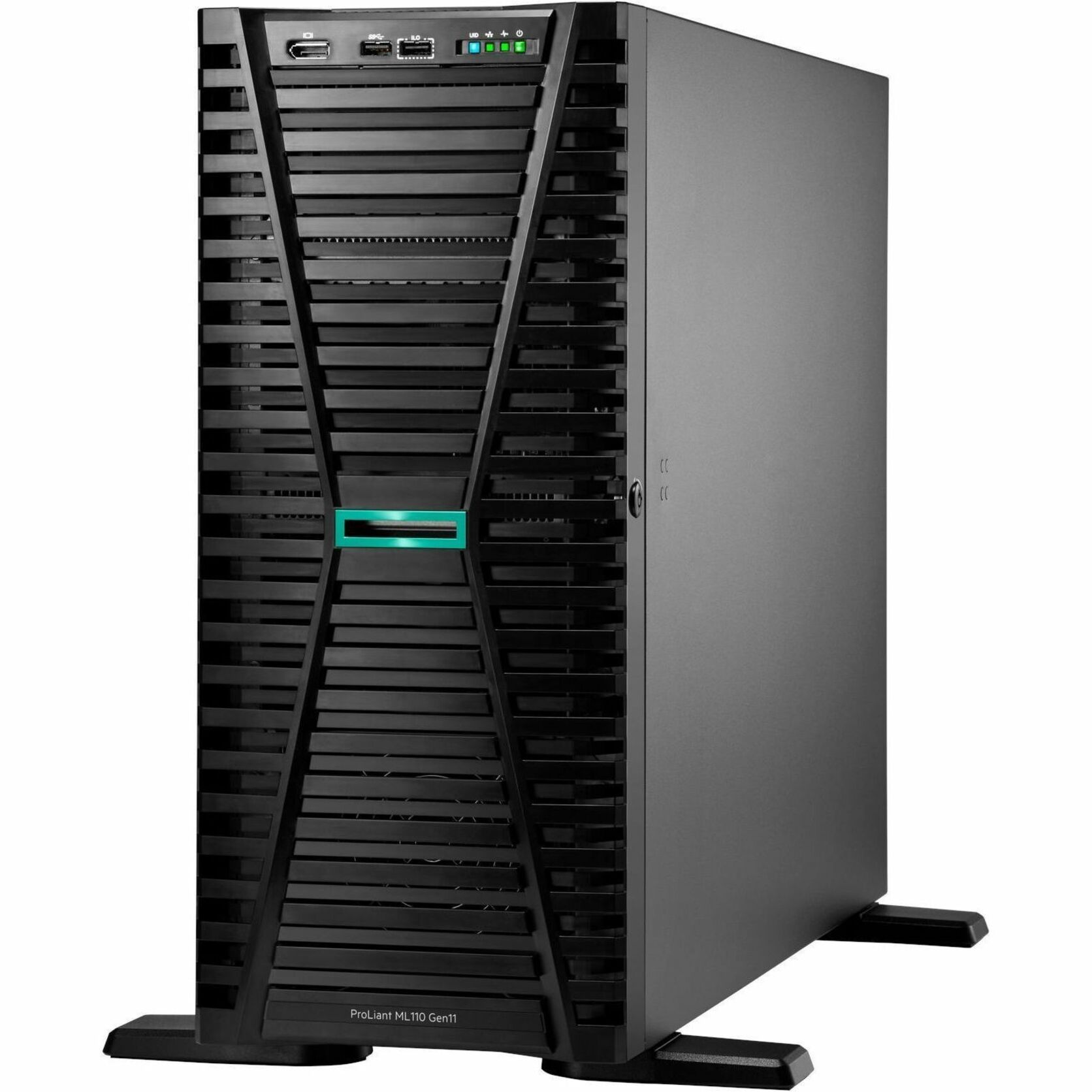 HPE ProLiant ML110 G11 4.5U Tower Server - 1 x Intel Xeon Gold 5416S 2 GHz - 32 GB RAM - Serial ATA Controller - Intel C741 Chip - 1 Processor Support - 1 TB RAM Support - DDR5 SDRAM Up to 16 MB Graphic Card - Gigabit Ethernet - 8 x Total Bay(s) - 8 x SFF Bay(s) - 1 x 800 W