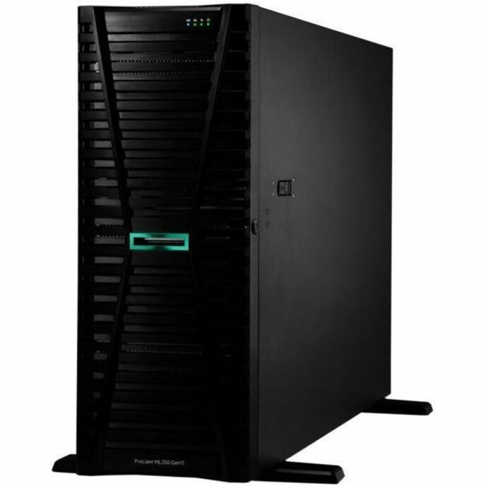 HPE ProLiant ML350 G11 4U Tower Server - 1 Xeon Gold 5416S 2 GHz - 32 GB RAM - Serial Attached SCSI (SAS), Serial ATA Controller - Intel C741 Chip - 2 Processor Support - 8 TB RAM Support - DDR5 SDRAM Up to 16 MB Graphic Card - Gigabit Ethernet - 8 x Total Bay(s) - 8 x SFF Bay(s) - Hot Swappable Bays - 1 x 1000 W