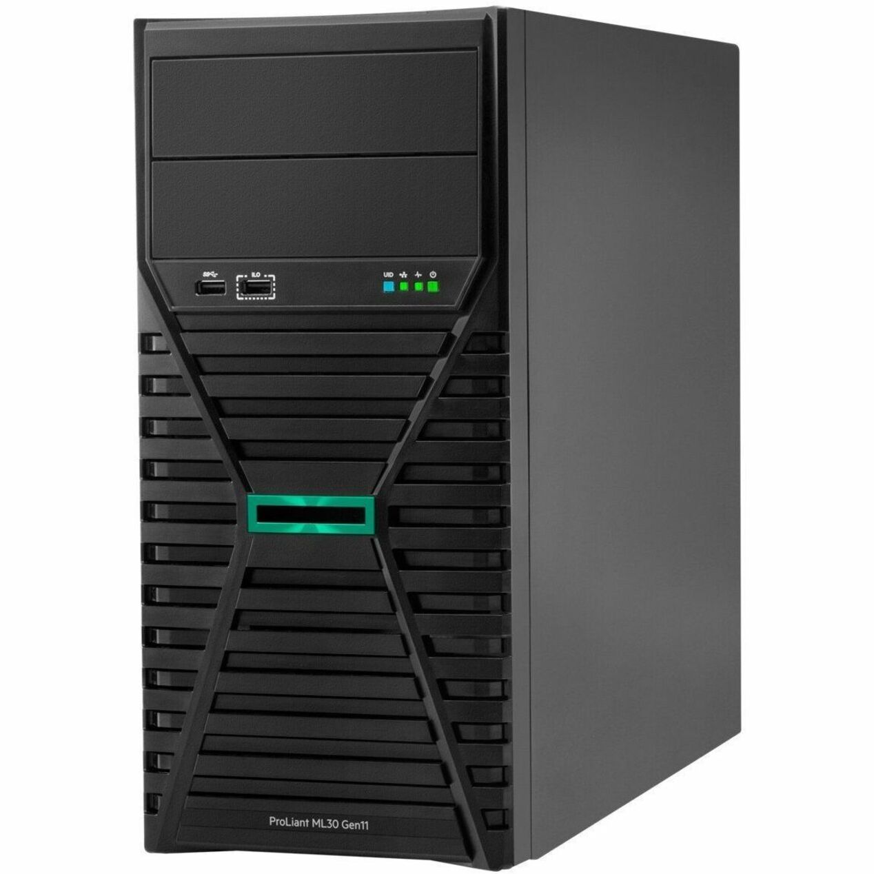HPE ProLiant ML30 G11 4U Tower Server - 1 Xeon E-2434 3.40 GHz - 16 GB RAM - Serial ATA Controller - Intel C262 Chip - 1 Processor Support - 128 GB RAM Support - DDR5 SDRAM Up to 16 MB Graphic Card - Gigabit Ethernet - 6 x Total Bay(s) - 4 x LFF Bay(s) - 1 x 500 W
