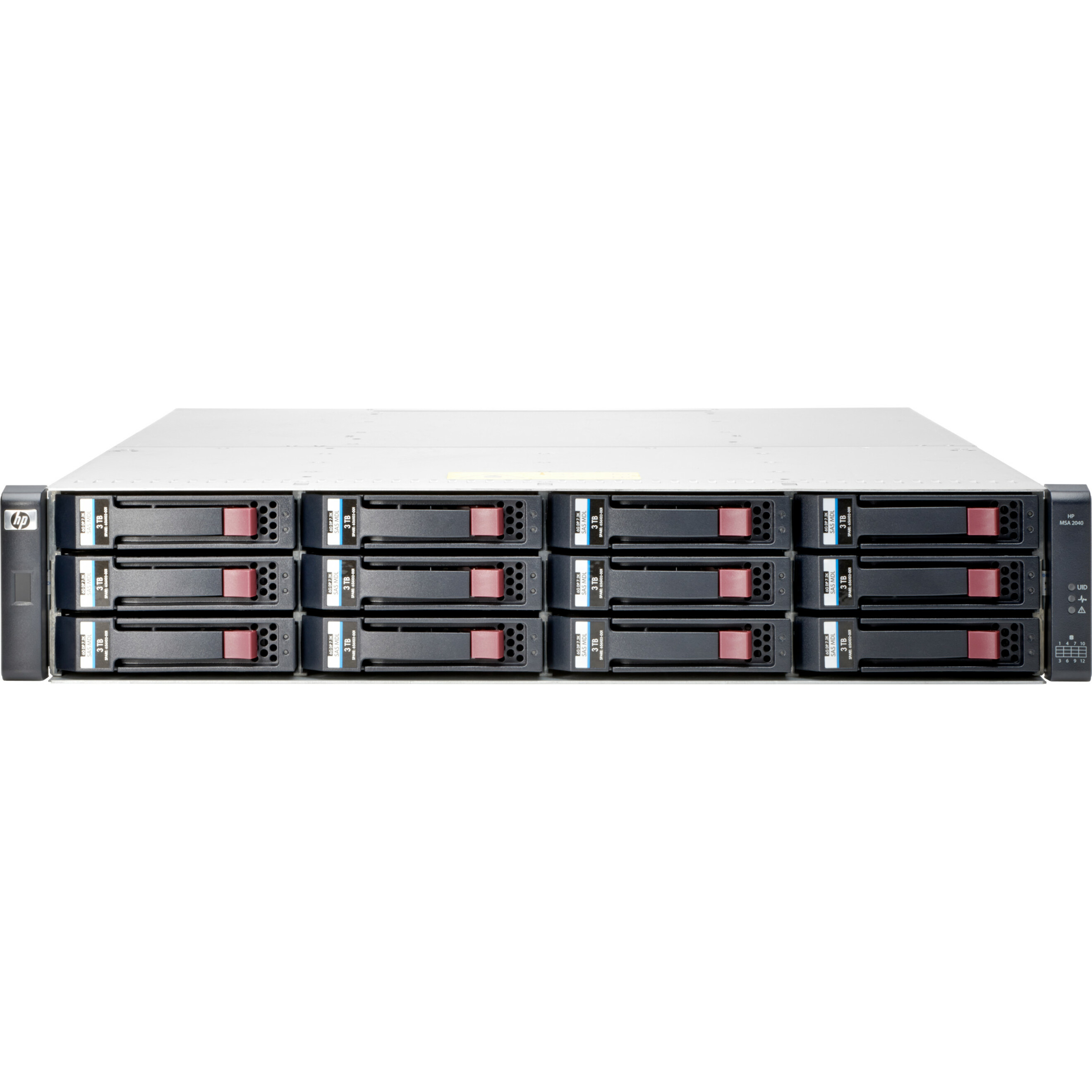 HPE MSA 2040 SAN Dual Controller LFF Storage - Refurbished - 12 x HDD Supported - 48 TB Supported HDD Capacity - 6Gb/s SAS Controller - RAID Supported - 5, 6 RAID Levels - 12 x Total Bays - 2U - Rack-mountable