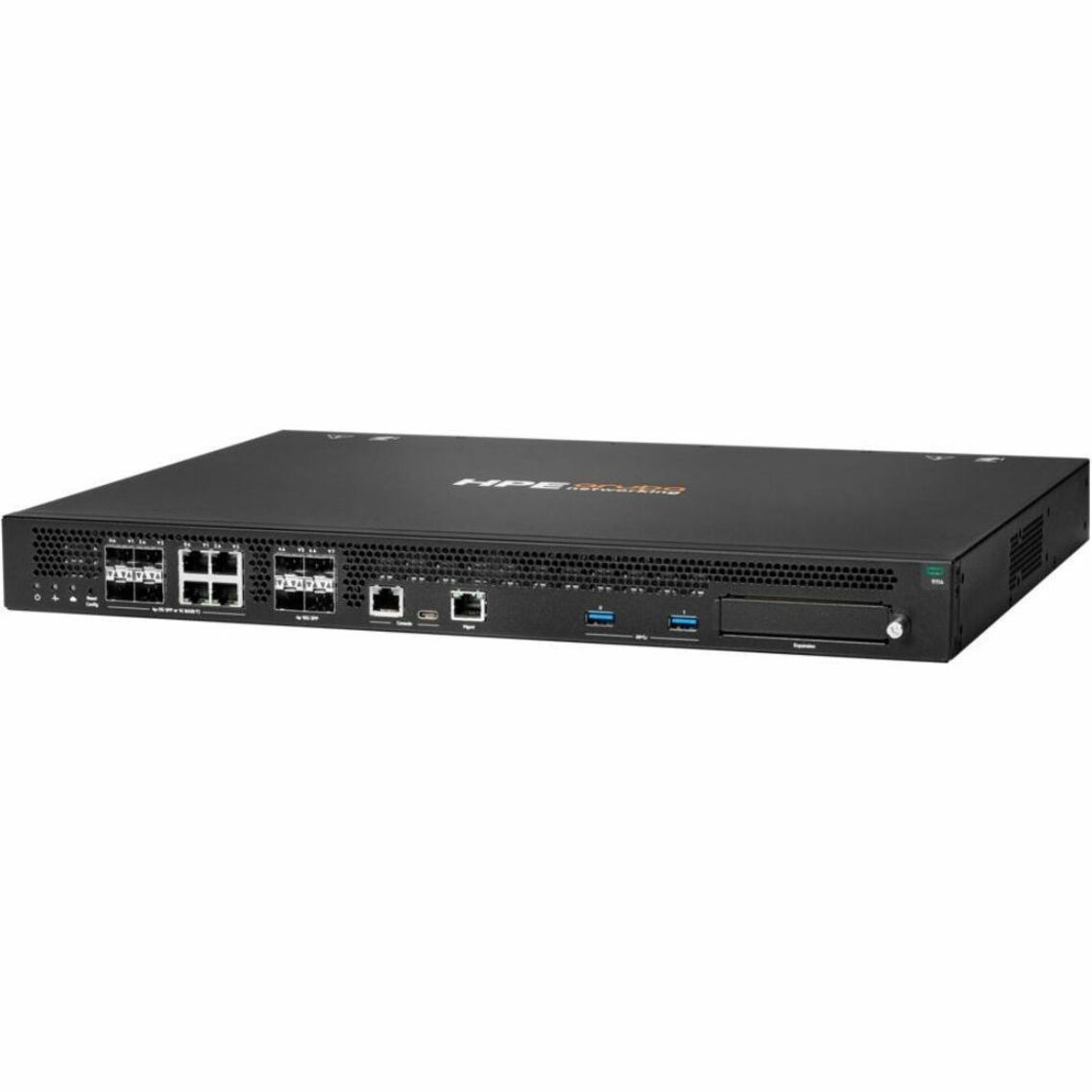 Aruba 9114 Router - 2 Ports - 1 RJ-45 Port(s) - 1 WAN Port(s) - Management Port - 6 SFP+ Slots, SFP (mini-GBIC) Slots - 10 Gigabit Ethernet - TAA Compliant