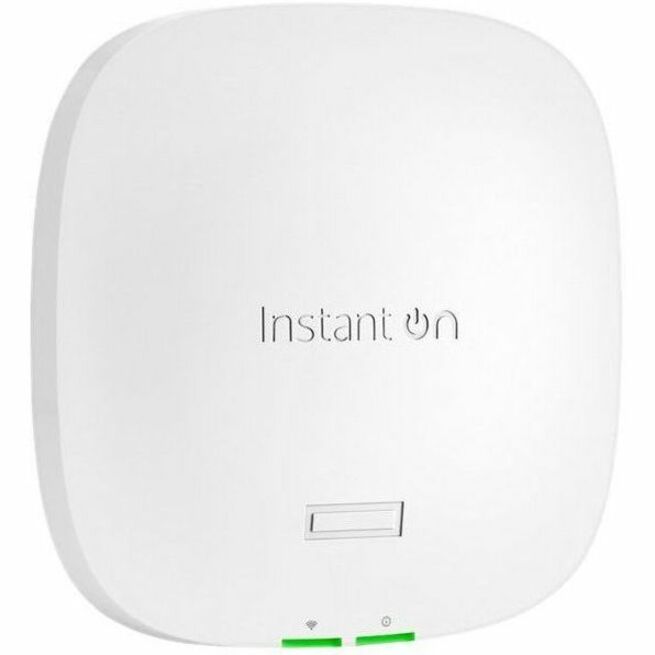 HPE Instant On AP21 Dual Band Wi-Fi 6 IEEE 802.11ax 1.50 Gbit/s Wireless Access Point - Indoor - 2.40 GHz, 5 GHz - MIMO Technology - 1 x Network (RJ-45) - Gigabit Ethernet - 10.90 W - Wall Mountable, Ceiling Mountable, Rail-mountable