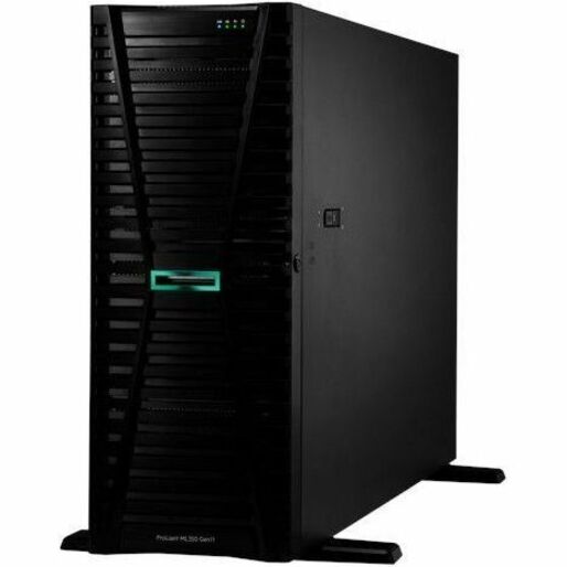 HPE ProLiant ML350 G11 4U Tower Server - 1 Xeon Silver 4514Y 2 GHz - 32 GB RAM - Serial Attached SCSI (SAS), Serial ATA Controller - Intel C741 Chip - 2 Processor Support - 8 TB RAM Support - DDR5 SDRAM Up to 16 MB Graphic Card - Gigabit Ethernet - 8 x Total Bay(s) - 8 x SFF Bay(s) - Hot Swappable Bays - 1 x 1000 W