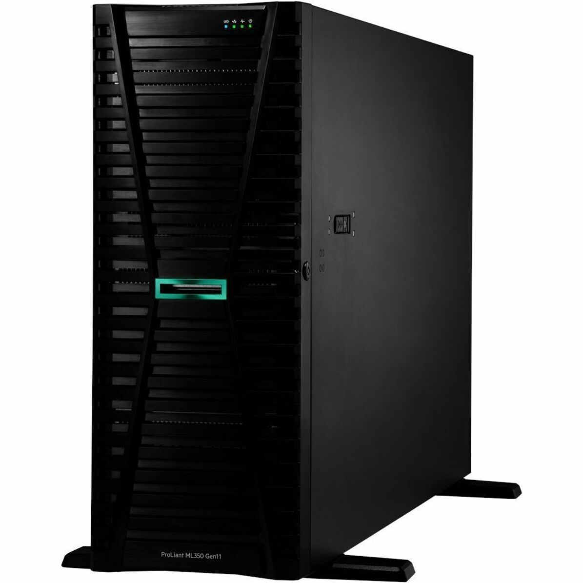 HPE ProLiant ML350 G11 4U Tower Server - 1 x Intel Xeon Silver 4509Y 2.60 GHz - 32 GB RAM - 12Gb/s SAS, Serial ATA/600, NVMe Controller - Intel C741 Chip - 2 Processor Support - 8 TB RAM Support - DDR5 SDRAM - 0, 1, 5, 6, 10, 50, 60 RAID Levels Up to 16 MB Graphic Card - Gigabit Ethernet - 8 x Total Bay(s) - 8 x SFF Bay(s) - Hot Swappable Bays - 1 x 800 W