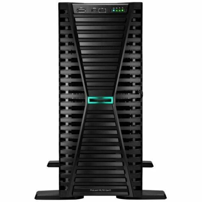 HPE ProLiant ML110 G11 4.5U Tower Server - 1 Xeon Silver 4514Y 2 GHz - 32 GB RAM - Serial ATA/600, 12Gb/s SAS Controller - Intel C741 Chip - 1 Processor Support - 1.50 TB RAM Support - DDR5 SDRAM - 0, 1, 5, 6, 10, 50, 60 RAID Levels Up to 16 MB Graphic Card - Gigabit Ethernet - 8 x Total Bay(s) - 8 x SFF Bay(s) - 1 x 1000 W