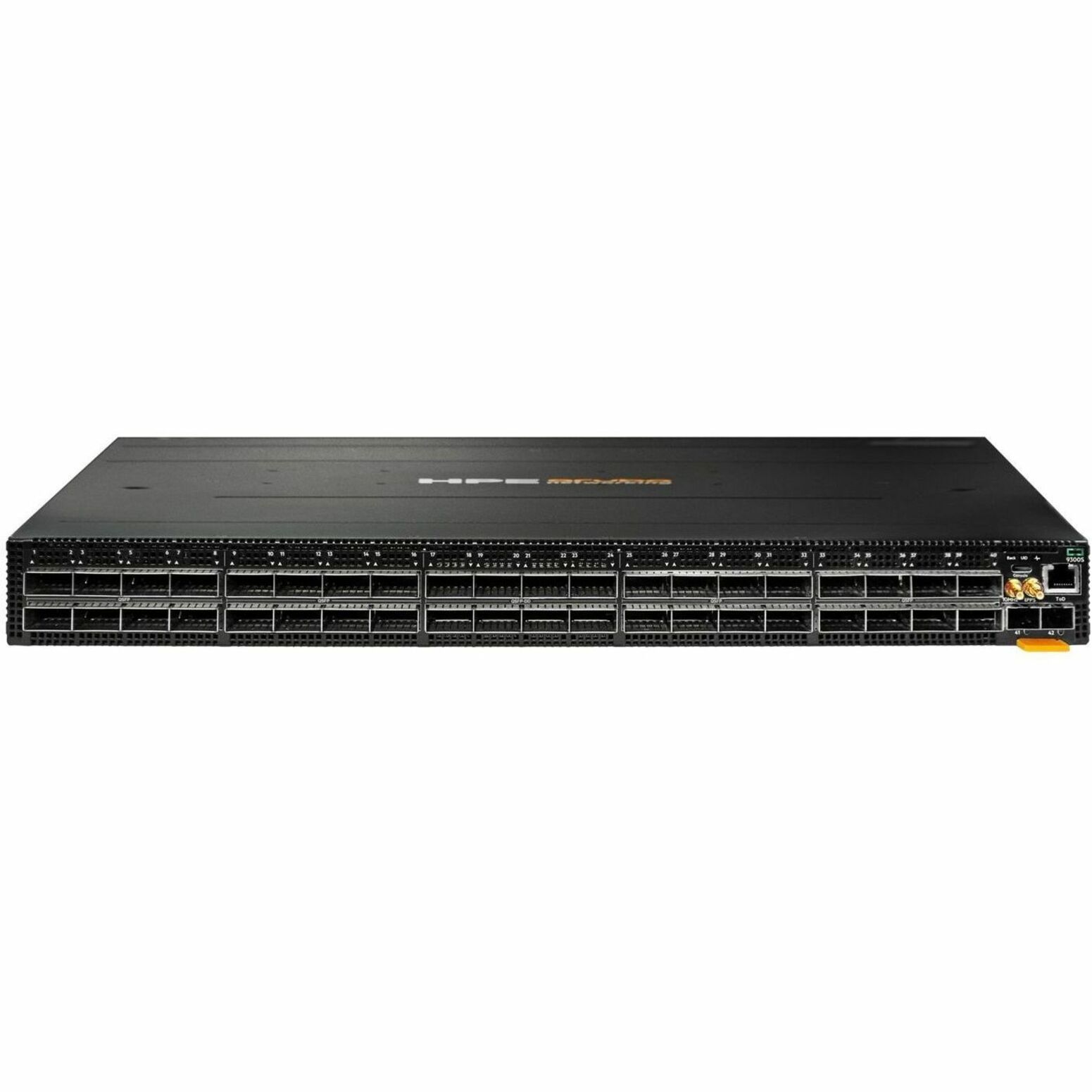 HPE CX 9300 Layer 3 Switch - Manageable - 100 Gigabit Ethernet, 400 Gigabit Ethernet - 100GBase-X, 40GBase-X, 10GBase-X, 20GBase-X - 3 Layer Supported - 600 W Power Consumption - Optical Fiber - Black - 1U - Rack-mountable - Lifetime Limited Warranty - TAA Compliant
