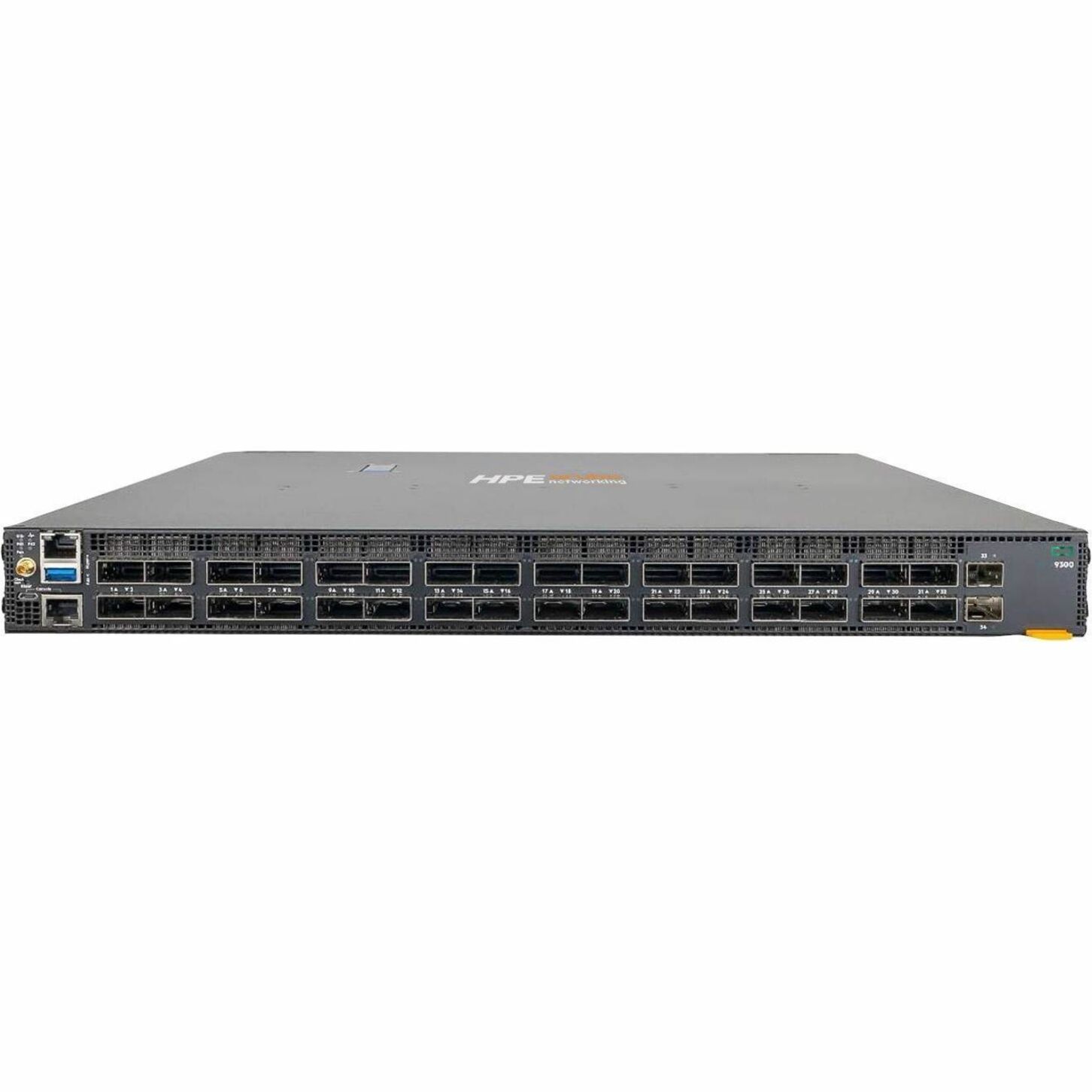 Aruba CX 9300 Ethernet Switch - 2 Ports - Manageable - 100 Gigabit Ethernet, 400 Gigabit Ethernet - 100GBase-X - 3 Layer Supported - 600 W Power Consumption - Twisted Pair, Optical Fiber - Black - 1U - Rack-mountable - TAA Compliant