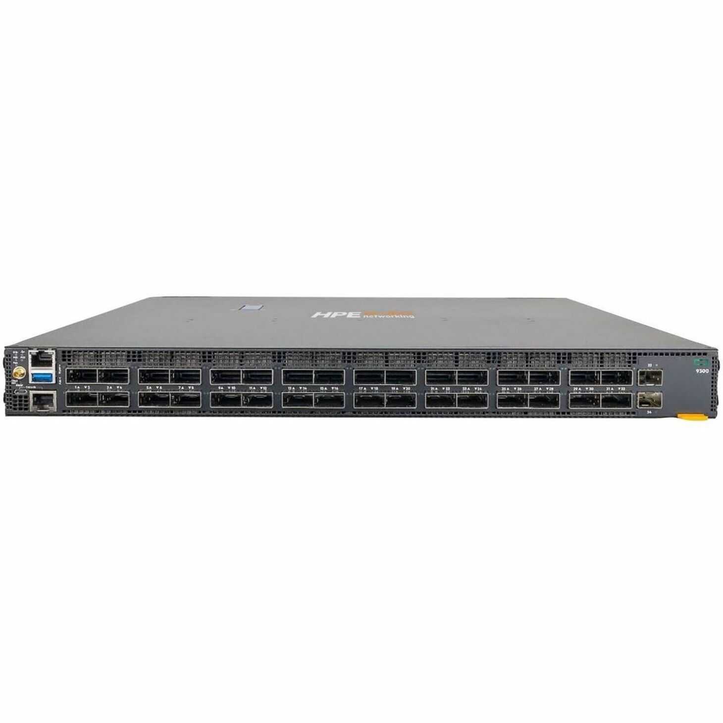 Aruba CX 9300 Ethernet Switch - 2 Ports - Manageable - 100 Gigabit Ethernet, 400 Gigabit Ethernet - 100GBase-X - 3 Layer Supported - 600 W Power Consumption - Twisted Pair, Optical Fiber - Black - 1U - Rack-mountable