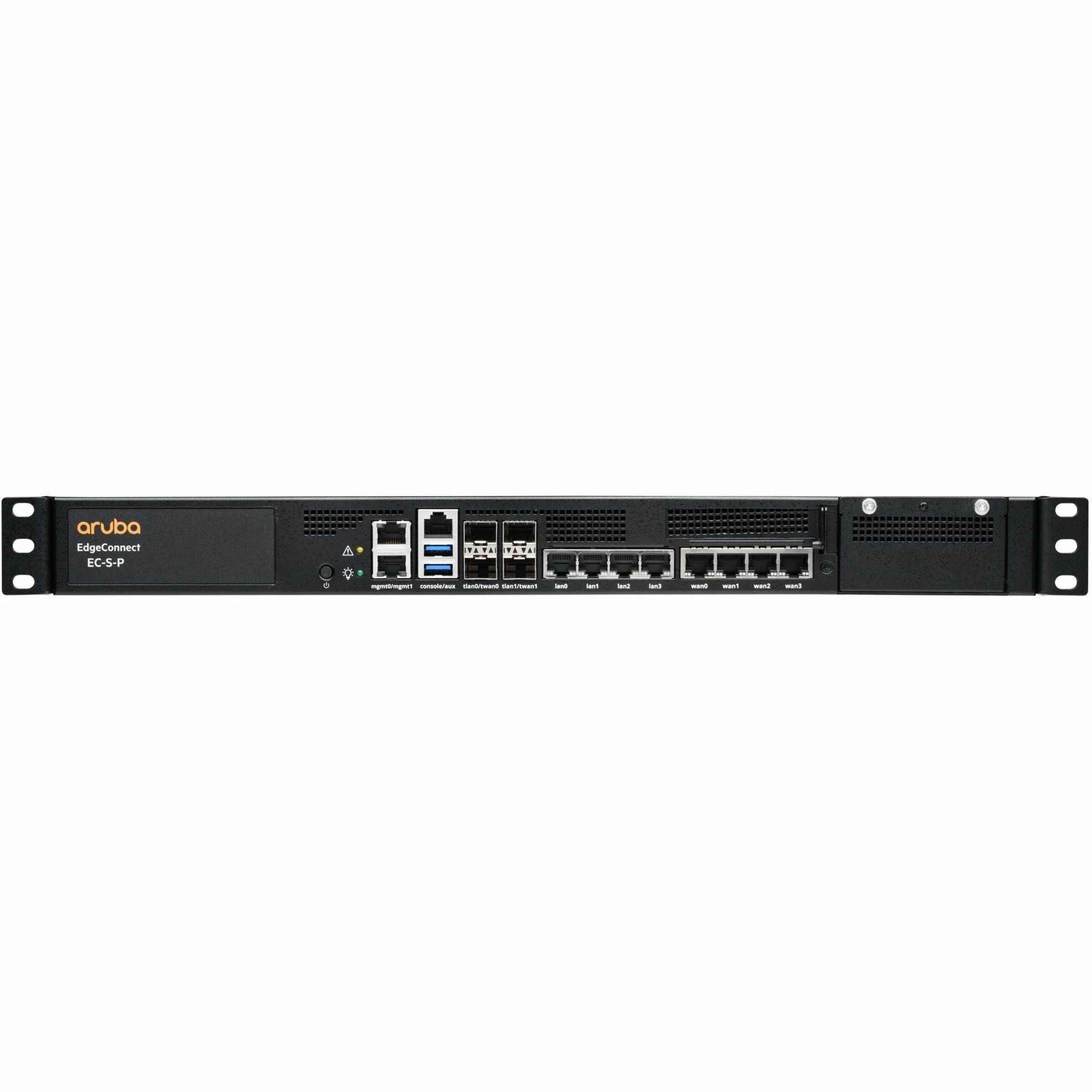 Aruba EC-S-P AC NAL SD-WAN Gateway - 8 Ports - 4 RJ-45 Port(s) - 4 WAN Port(s) - Management Port - 4 SFP+ Slots - 10 Gigabit Ethernet - IEEE 802.3i, IEEE 802.3u, IEEE 802.3ab, IEEE 802.1Q, IEEE 802.3z, IEEE 802.3ae - Rail Mountable