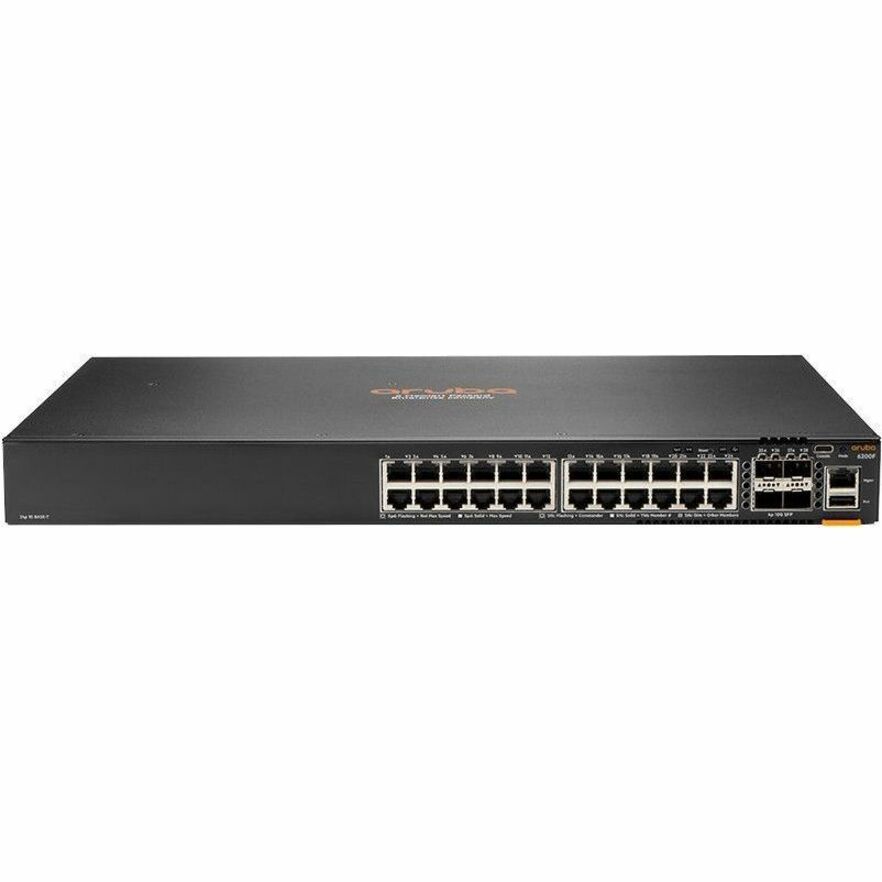 HPE CX 6200 Ethernet Switch - 24 Ports - Manageable - Gigabit Ethernet, 10 Gigabit Ethernet - 10/100/1000Base-T, 10GBase-X - 3 Layer Supported - Modular - 59 W Power Consumption - Optical Fiber, Twisted Pair - 1U - Rack-mountable, Surface Mount, Cabinet Mount