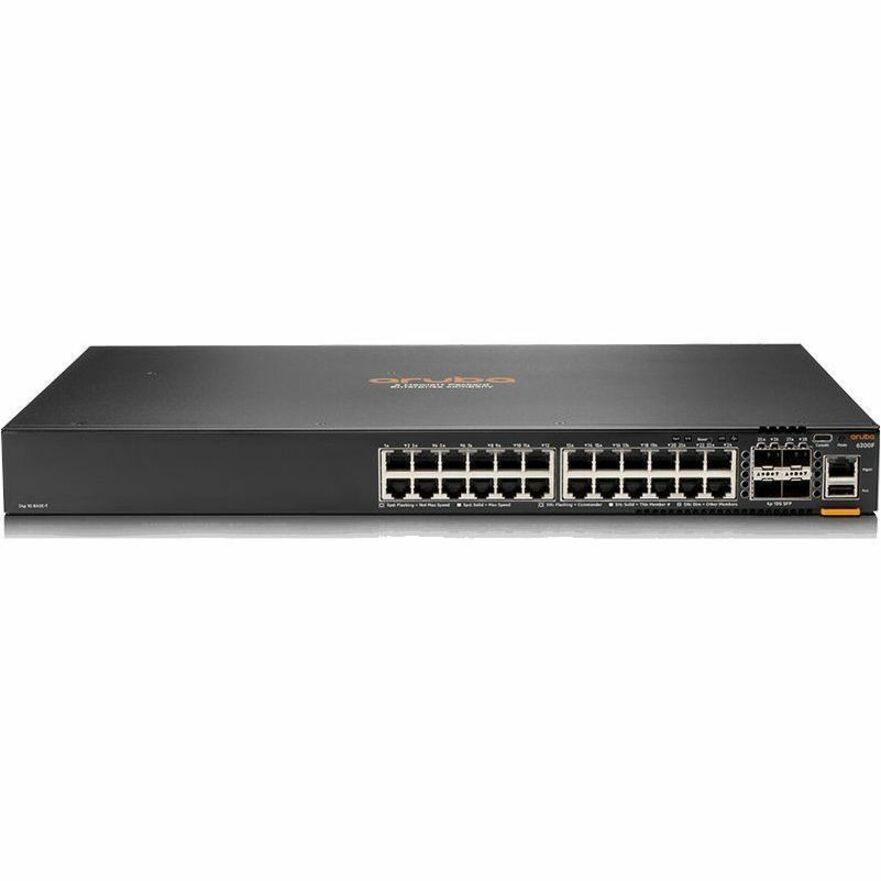 HPE CX 6200F 24G 4SFP+ Switch - 24 Ports - Manageable - Gigabit Ethernet, 10 Gigabit Ethernet - 10/100/1000Base-T, 10GBase-X - 3 Layer Supported - Modular - 4 SFP Slots - 59 W Power Consumption - Twisted Pair, Optical Fiber - PoE Ports - Rack-mountable