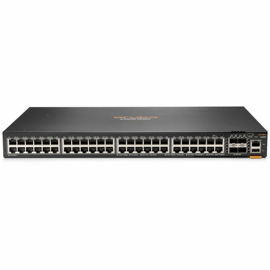 HPE CX 6200 Ethernet Switch - 48 Ports - Manageable - Gigabit Ethernet, 10 Gigabit Ethernet - 10/100/1000Base-T, 10GBase-X - 3 Layer Supported - Modular - 68 W Power Consumption - Optical Fiber, Twisted Pair - 1U - Rack-mountable, Surface Mount, Cabinet Mount