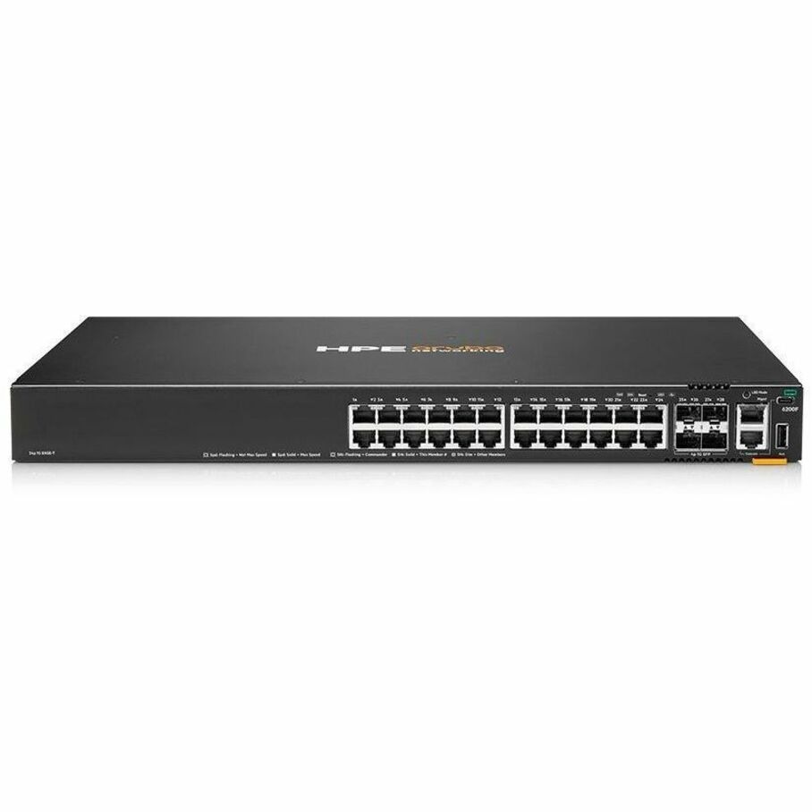 HPE CX 6200 Ethernet Switch - 24 Ports - Manageable - Gigabit Ethernet - 10/100/1000Base-T, 1000Base-X - 3 Layer Supported - Modular - 4 SFP Slots - 59 W Power Consumption - Optical Fiber, Twisted Pair - 1U - Rack-mountable, Surface Mount, Cabinet Mount