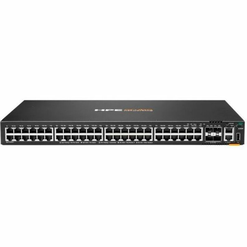 Aruba CX 6200F 48G 4SFP Switch - 48 Ports - Manageable - Gigabit Ethernet - 10/100/1000Base-T, 1000Base-X - 3 Layer Supported - Modular - 4 SFP Slots - 68 W Power Consumption - Twisted Pair, Optical Fiber - Lifetime Limited Warranty