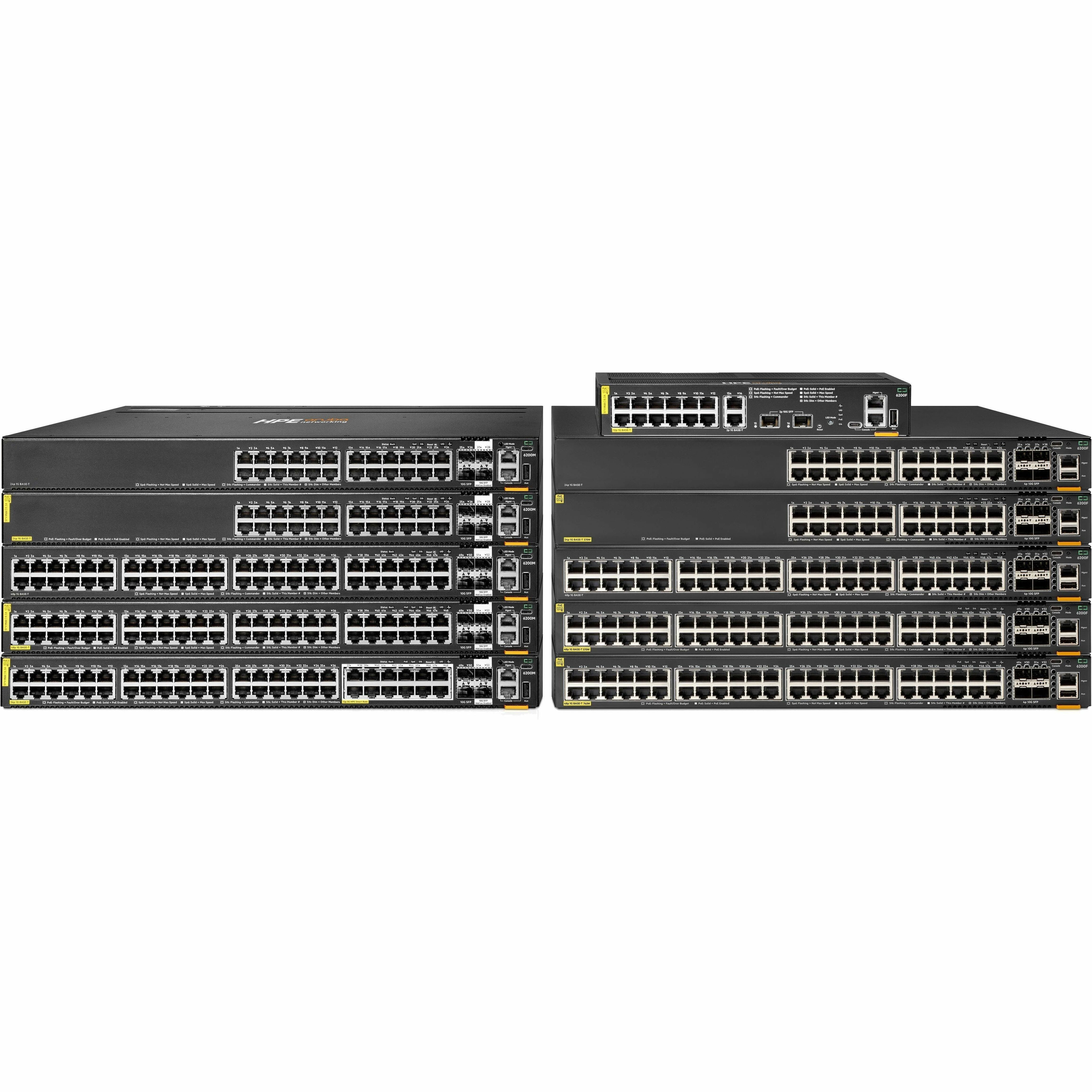 Aruba CX 6200F 24G Class 4 PoE 4SFP+ 370W TAA-Compliant Switch - 24 Ports - Manageable - Gigabit Ethernet - 1000Base-T, 1000Base-X - 3 Layer Supported - 500 W Power Consumption - 370 W PoE Budget - Twisted Pair, Optical Fiber - PoE Ports - Gray - 1U - Rack-mountable - TAA Compliant
