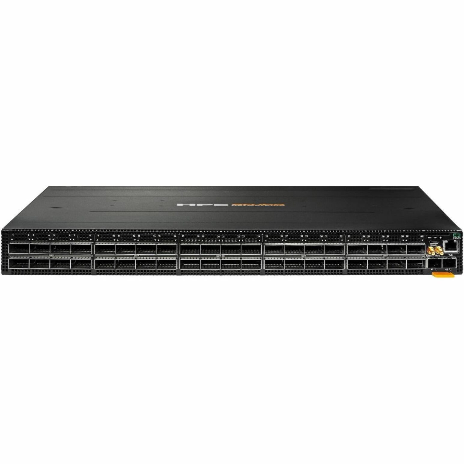 Aruba CX 9300 Ethernet Switch - Manageable - 100 Gigabit Ethernet, 400 Gigabit Ethernet - 10GBase-X - 2 Layer Supported - 615 W Power Consumption - Optical Fiber - Black - 1U - Rack-mountable