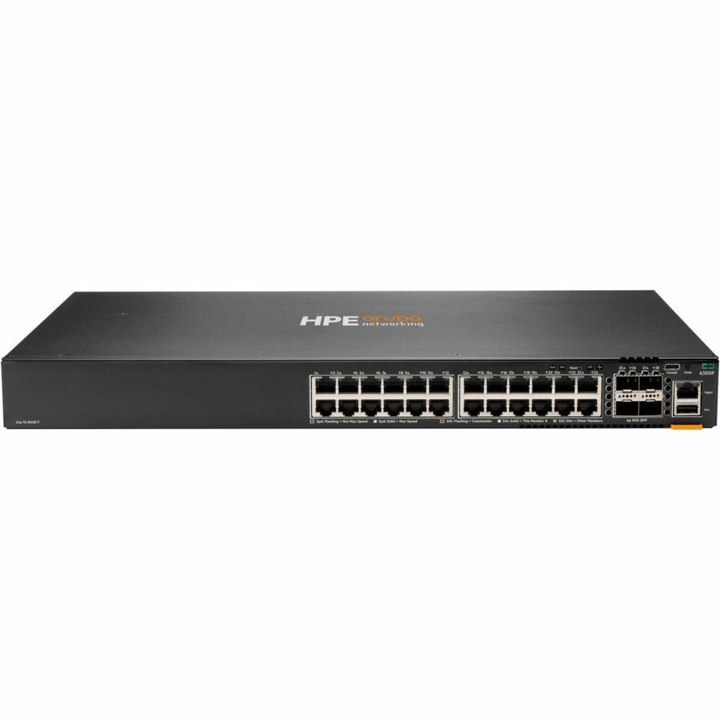 Aruba CX 6300 Ethernet Switch - 24 Ports - Manageable - Gigabit Ethernet, 50 Gigabit Ethernet, 25 Gigabit Ethernet, 40 Gigabit Ethernet - 10/100/1000Base-T, 50GBase-X, 40GBase-X, 25GBase-X - 3 Layer Supported - Twisted Pair, Optical Fiber - Rack-mountable - Lifetime Limited Warranty - TAA Compliant