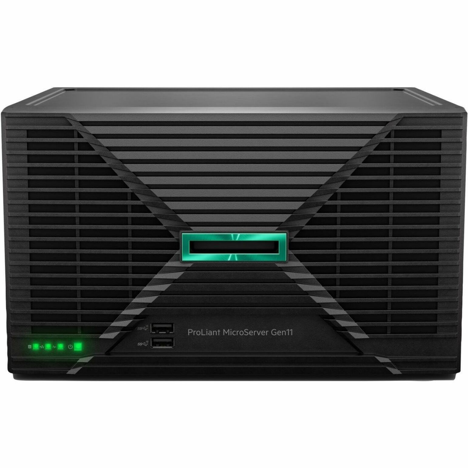 HPE ProLiant MicroServer Gen11 Ultra Micro Tower Server - 1 Xeon E-2434 3.40 GHz - 16 GB RAM - 1 TB HDD - (1 x 1TB) HDD Configuration - Serial ATA/600 Controller - Intel C262 Chip - 1 Processor Support - 128 GB RAM Support - DDR5 SDRAM - Gigabit Ethernet - 4 x Total Bay(s) - 4 x LFF Bay(s) - 1 x 180 W