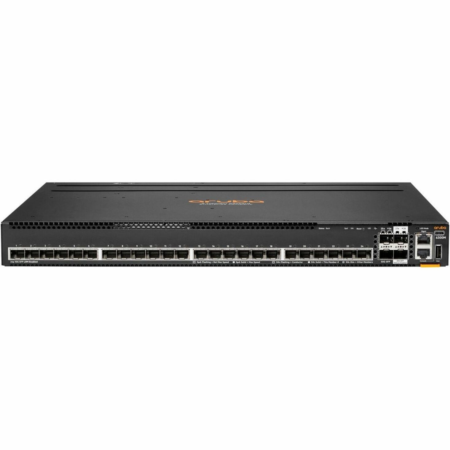Aruba CX 6300 Layer 3 Switch - Manageable - Gigabit Ethernet, 10 Gigabit Ethernet, 50 Gigabit Ethernet - 1000Base-X, 10GBase-X, 50GBase-X - 3 Layer Supported - Optical Fiber - 1U - Rack-mountable - Lifetime Limited Warranty - TAA Compliant