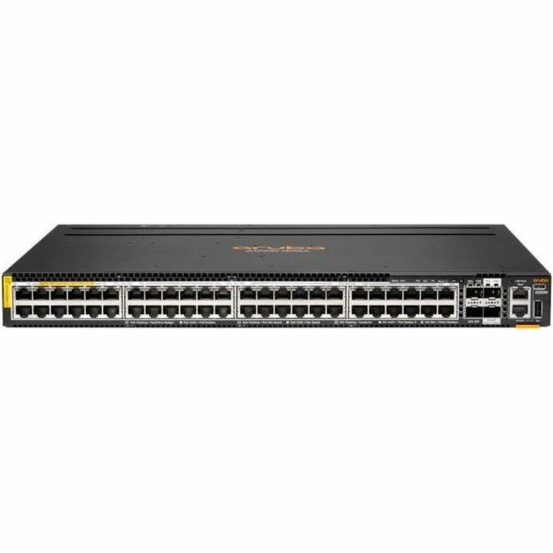 HPE CX 6300 Layer 3 Switch - 48 Ports - Manageable - Gigabit Ethernet, 50 Gigabit Ethernet - 1000Base-T, 50GBase-X - 3 Layer Supported - Twisted Pair, Optical Fiber - PoE Ports - Rack-mountable - Lifetime Limited Warranty - TAA Compliant