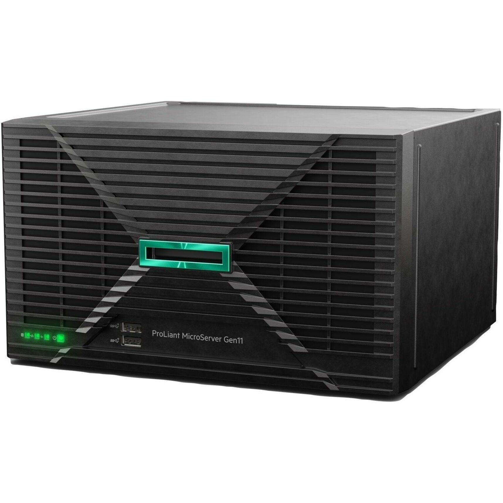 HPE ProLiant MicroServer Gen11 Ultra Micro Tower Server - 1 x Intel Pentium G7400 3.70 GHz - 16 GB RAM - Serial ATA Controller - Intel C262 Chip - 1 Processor Support - 128 GB RAM Support - DDR5 SDRAM Up to 16 MB Graphic Card - Gigabit Ethernet - 4 x Total Bay(s) - 4 x LFF Bay(s) - 1 x 180 W