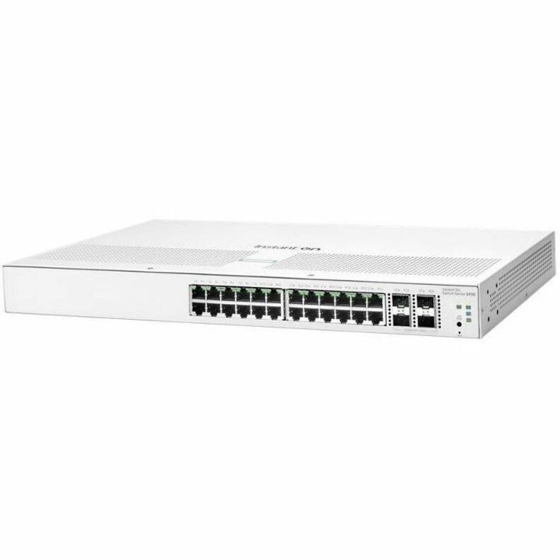 HPE Networking Instant On Switch 24p Gigabit 4p SFP+ 1930 - 24 Ports - Manageable - Gigabit Ethernet, 10 Gigabit Ethernet - 10/100/1000Base-T, 10GBase-X - 2 Layer Supported - Modular - 22.60 W Power Consumption - Optical Fiber, Twisted Pair