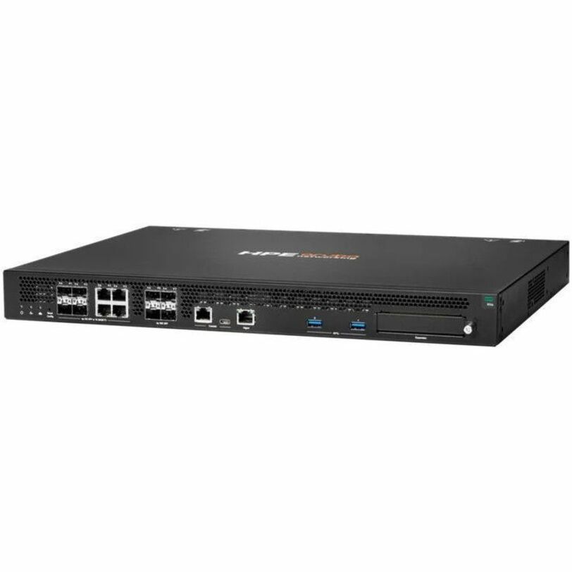 Aruba 9114 Router - 4 Ports - 4 RJ-45 Port(s) - 8 SFP+ Slots, SFP (mini-GBIC) Slots - 10 Gigabit Ethernet - Rack-mountable