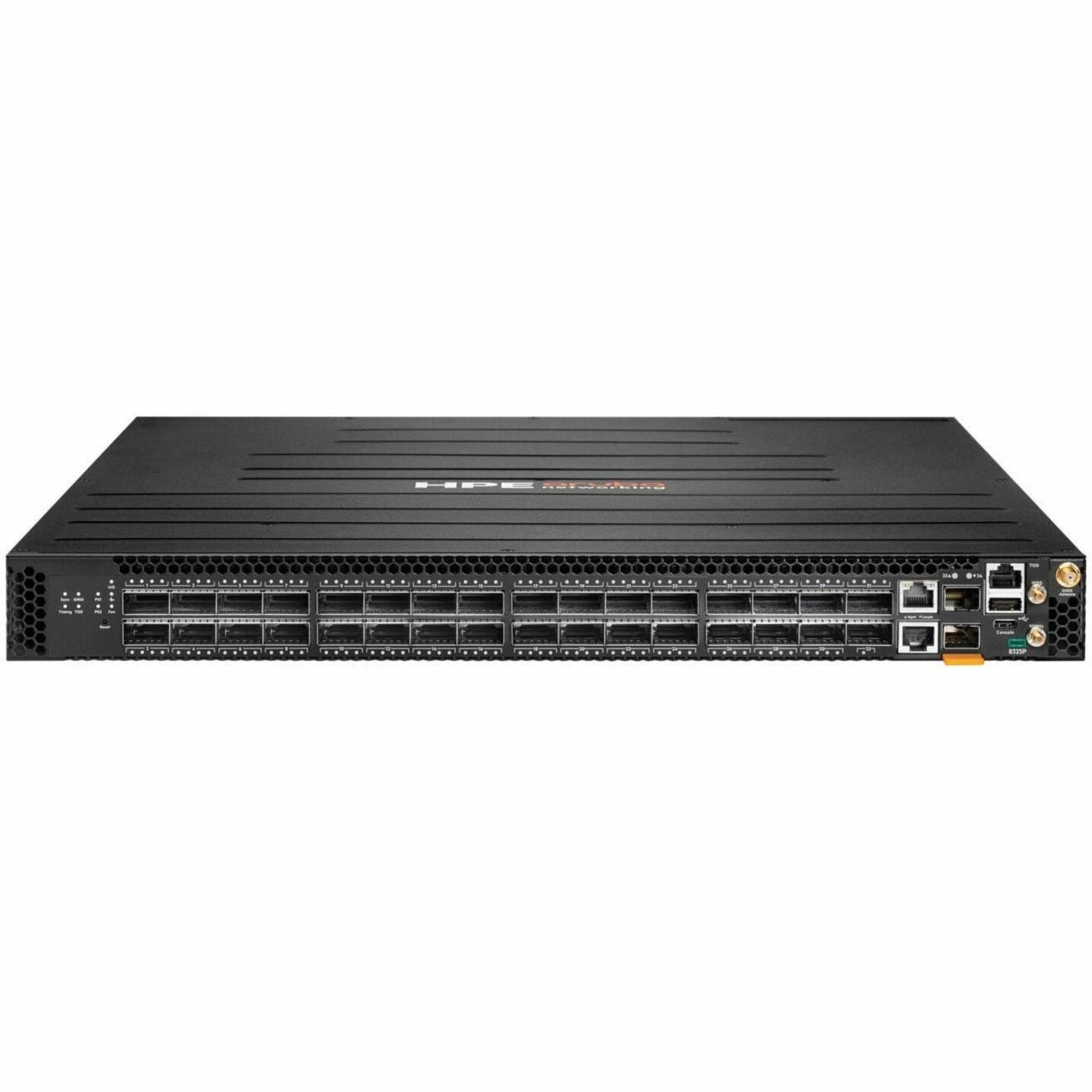 Aruba CX 8325 Ethernet Switch - Manageable - Gigabit Ethernet, 10 Gigabit Ethernet, 25 Gigabit Ethernet, 40 Gigabit Ethernet, 100 Gigabit Ethernet - 1000Base-X, 10GBase-X, 25GBase-X, 40GBase-X, 100GBase-X - 3 Layer Supported - 558 W Power Consumption - Optical Fiber - 1U - Rack-mountable, Compact - TAA Compliant