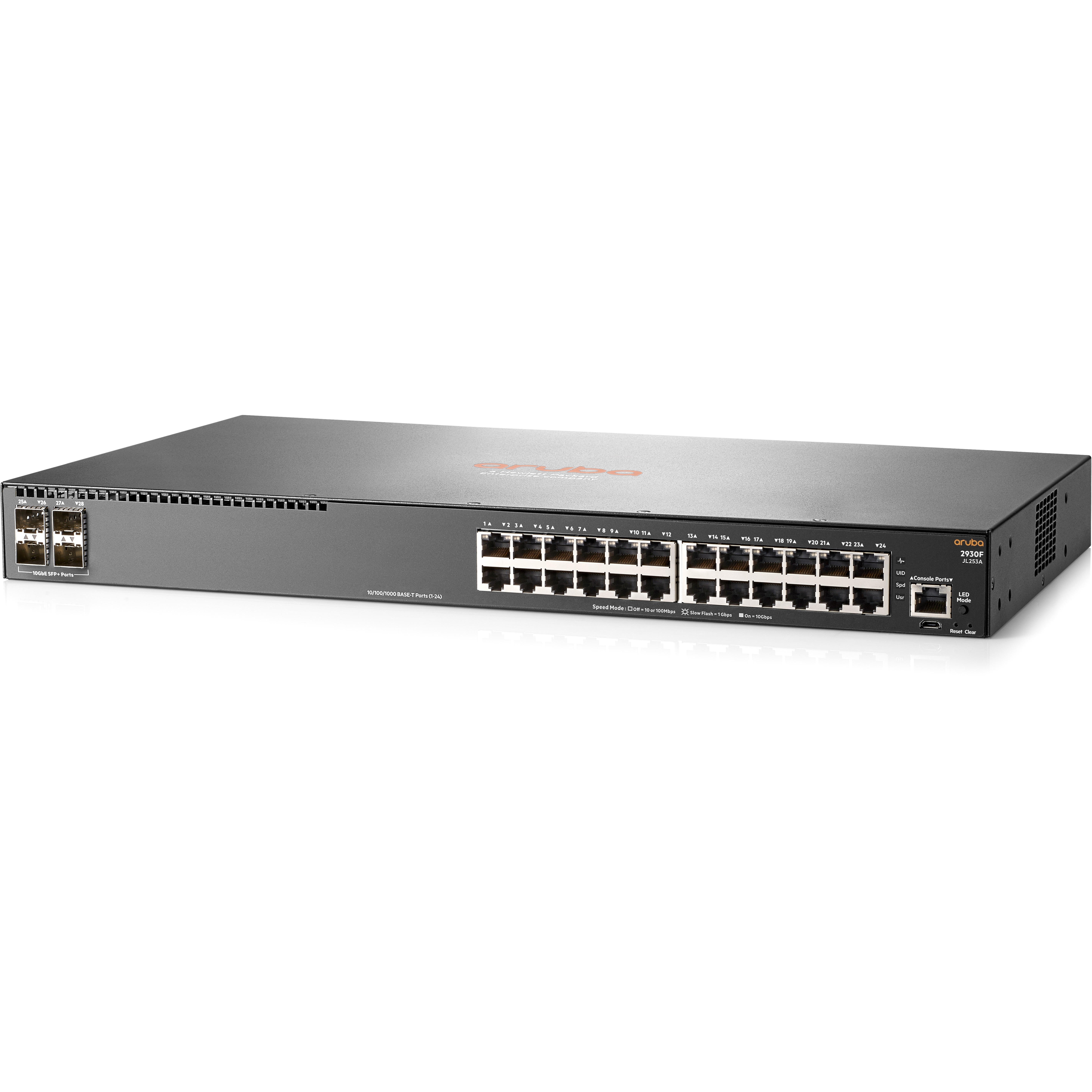 HPE Aruba 2930F 24G 4SFP+ Switch - 24 Ports - Manageable - 10 Gigabit Ethernet, Gigabit Ethernet - 10GBase-X, 10/100/1000Base-TX - Refurbished - 3 Layer Supported - Modular - Twisted Pair, Optical Fiber - 1U - Rack-mountable, Desktop